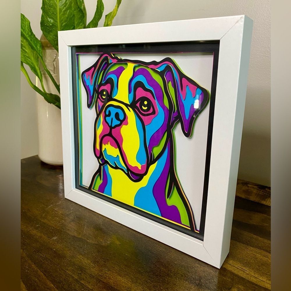 3D Boxer Multicolor Shadowbox - Picture 3 of 8